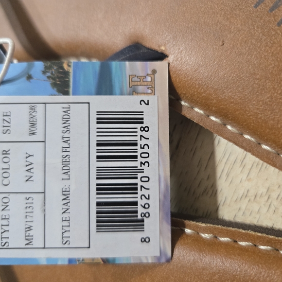 Margaritaville Women's Blue and Brown Sandals - Picture 3 of 4